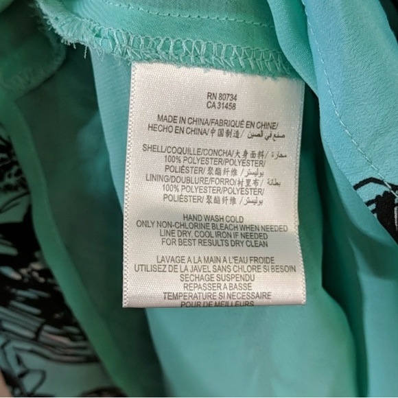 NWOT BCBGeneration Teal Ruffle Floral Sleevless Dress - Picture 6 of 7